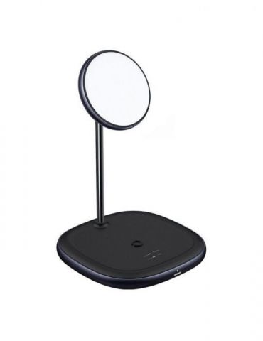 Incarcator wireless baseus swan 2 in 1 qi 20w incarcare magsafe iphone 12 + charging dock qi material aluminiu include cablu  Ba