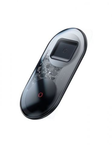 Incarcator wireless baseus simple 2 in 1 turbo edition qi 24w compatibilitate smartphones si airpods cablu type-c la usb incl Ba