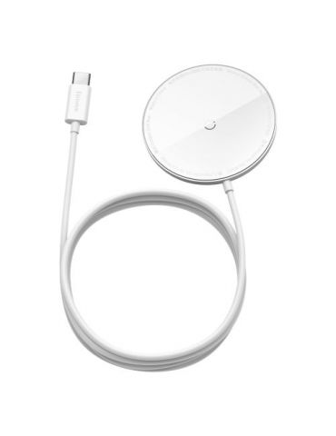 Incarcator wireless baseus simple mini magnetic qi 15w incarcare magsafe iphone 12 mini / 12 / 12 pro / 12 pro max material a Ba - Tik.ro