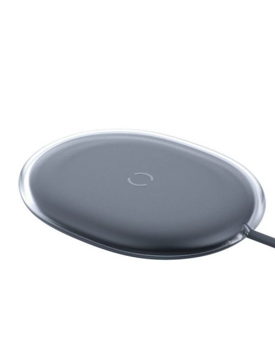 Incarcator wireless baseus jelly qi 15w compatibilitate smartphones si airpods cablu type-c la usb inclus negru wxgd-01 (incl Ba