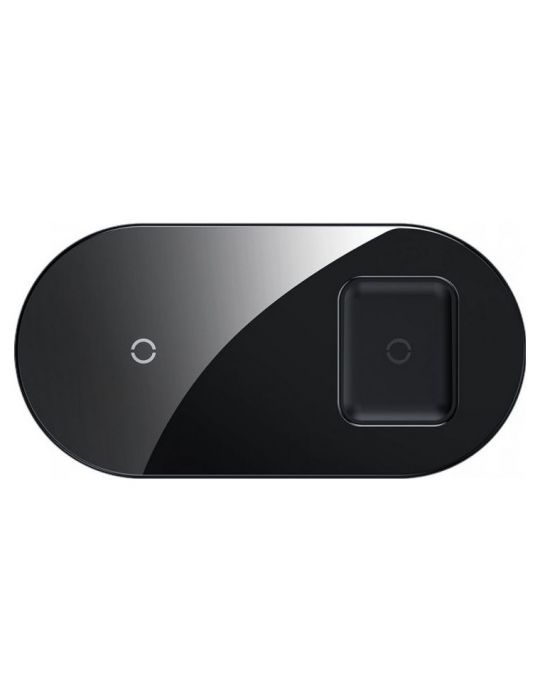 Incarcator wireless baseus simple 2 in 1 qi 18w compatibilitate smartphones si airpods cablu type-c la usb inclus negru wxjk- Ba