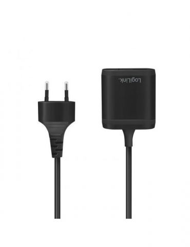 Alimentator retea 220v logilink universal 1 x usb-c 1 x usb-a maxim 2.4a 12w suport ocp/ovp/scp 1.5m negru pa0256 (include tv Lo