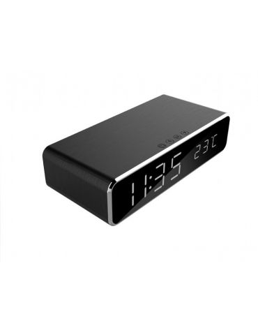 Ceas digital + alimentator wireless gembird display lcd ora/data/alarma/temperatura black dac-wpc-01 (include tv 0.8lei) Gembird