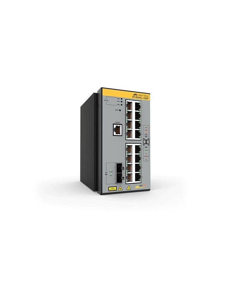 Allied Telesis AT-IE340L-18GP-80 Gestionate L3 Gigabit Ethernet (10/100/1000) Power over Ethernet (PoE) Suport Gri