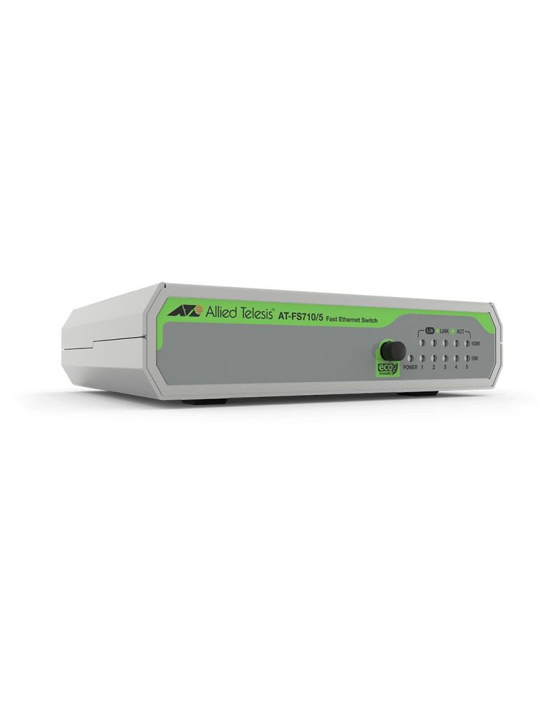 Allied Telesis FS710/5 Fara management Fast Ethernet (10/100) Verde, Gri