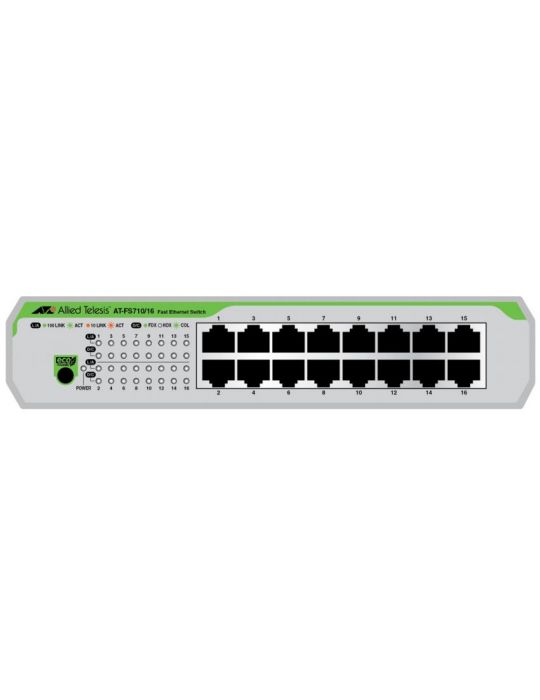 Allied Telesis AT-FS710/16-50 Fara management Fast Ethernet (10/100) 1U Verde, Gri Allied telesis - 1