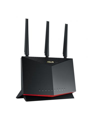 ASUS AX5700 RT-AX86U router wireless Gigabit Ethernet Bandă dublă (2.4 GHz/ 5 GHz) 3G 5G 4G Negru, Roşu Asus - 3