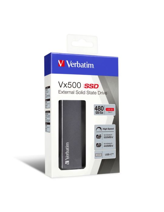 Verbatim Vx500 480 Giga Bites Argint Verbatim - 4