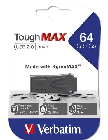 Verbatim ToughMAX memorii flash USB 64 Giga Bites USB Tip-A 2.0 Negru Verbatim - 4