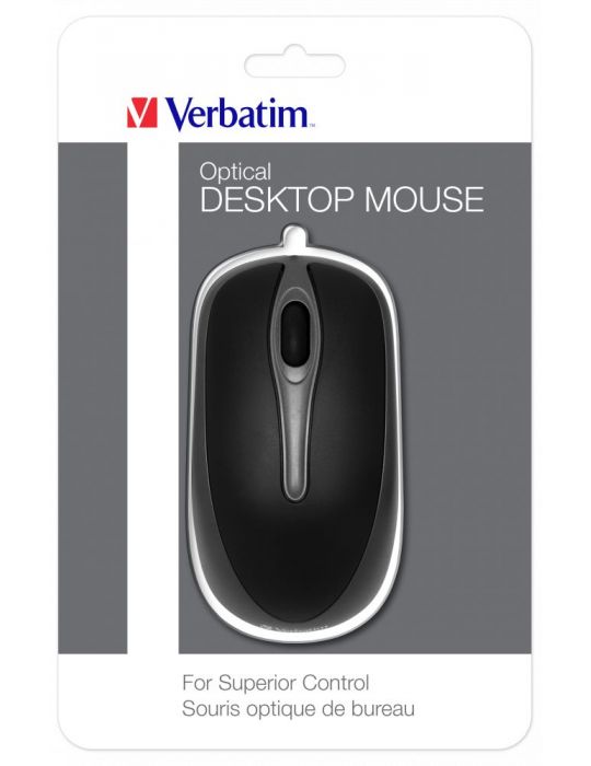 Verbatim 49019 mouse-uri Ambidextru USB Tip-A Optice 1000 DPI Verbatim - 1