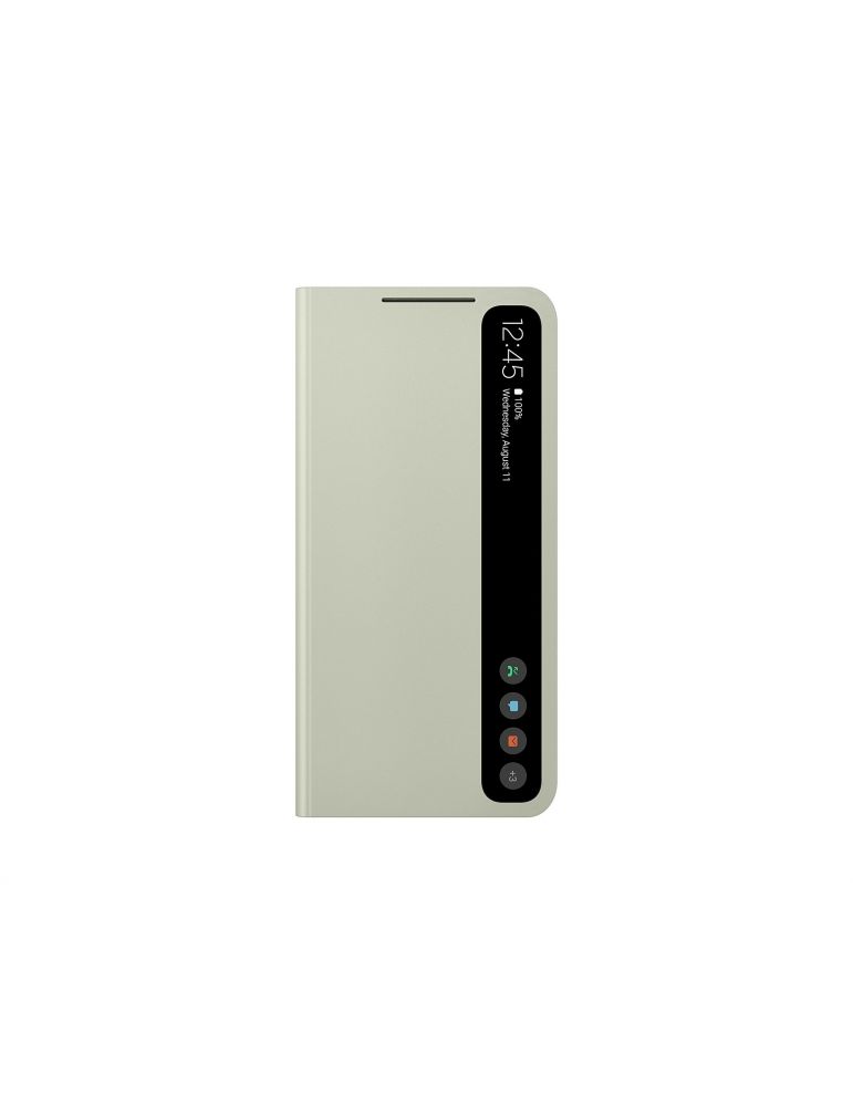 Husa pentru Samsung Galaxy S21 FE, Smart Clear View, flip cover, olive