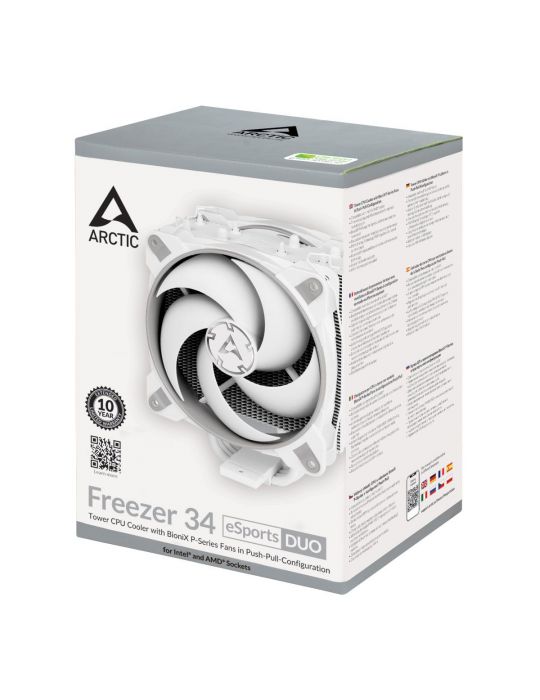 ARCTIC Freezer 34 eSports DUO - Tower CPU Cooler with BioniX P-Series Fans in Push-Pull-Configuration Procesor Ventilator 12 cm 
