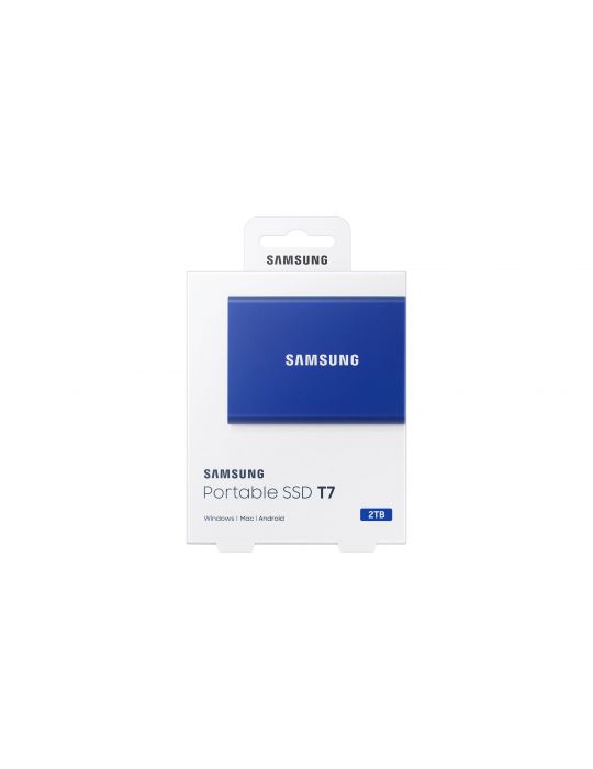 SSD Portabil Samsung T7, 2TB, USB-C 3.2, Albastru Samsung - 8