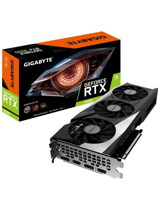Placa video Gigabyte nVidia GeForce RTX 3050 Gaming OC 8Gb GDDR6  128 bit Gigabyte - 1