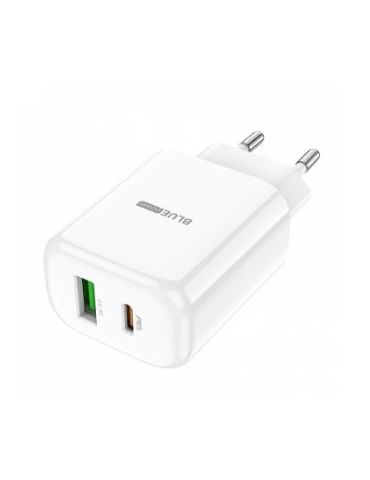Incarcator retea usb blue power bbn4 potential quick charge 20w 1 x usb - 1 x usb tip-c alb  314529 (include tv 0.8lei) Blue pow
