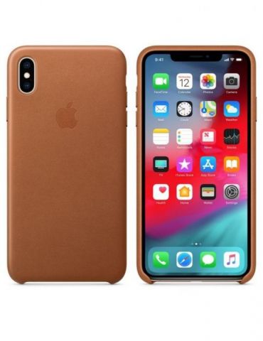 Apple iphone xs max leather case - saddle brown mrwv2zm/a Apple - 1