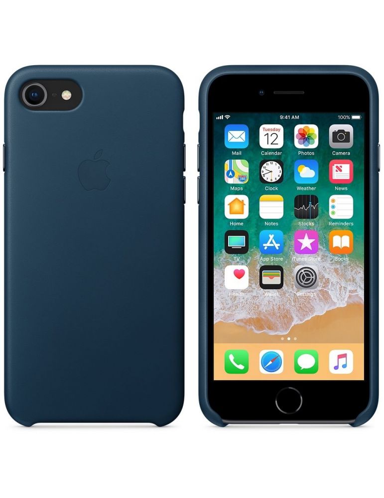Apple iphone 8/7 leather case - cosmos blue (seasonal autumn2017) mqhf2zm/a