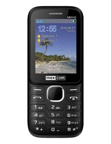 Telefon maxcom cu butoane  2.4 inch dual sim 2 mpix 16 gb 3g oem negru mm143 (include tv 0.5lei) Maxcom - 1 - Tik.ro
