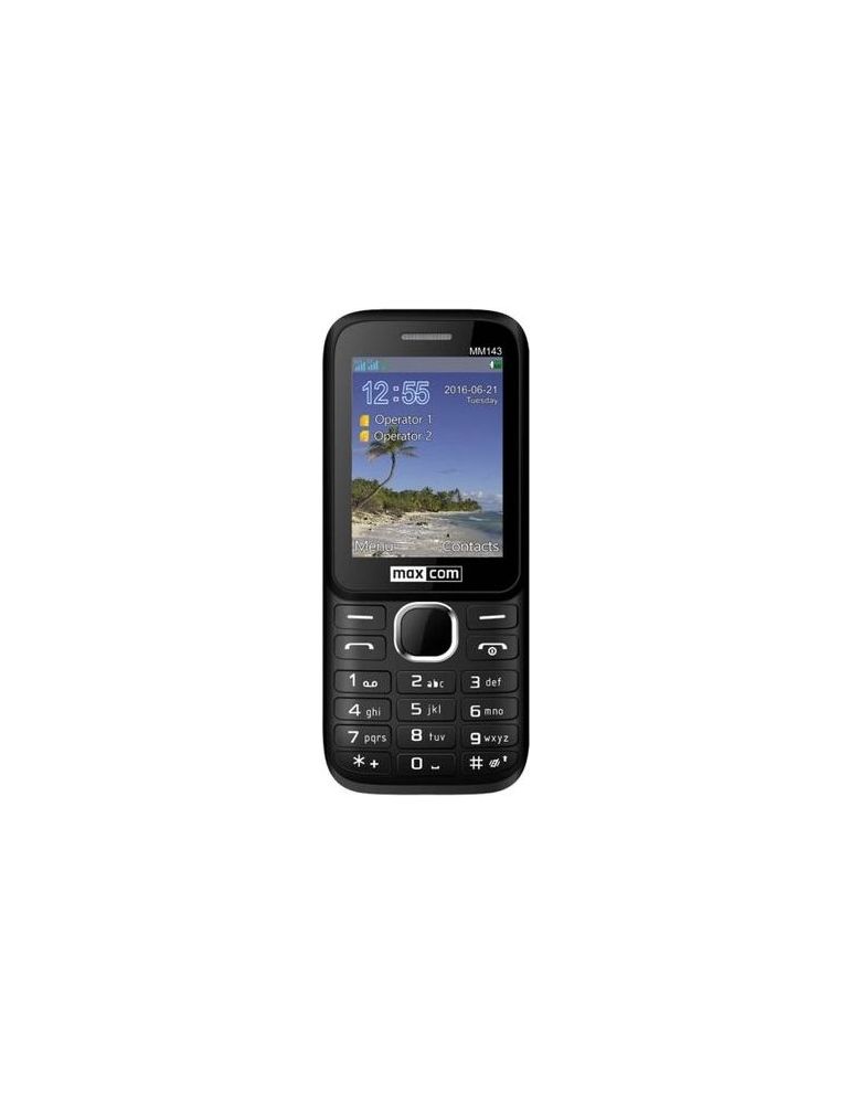 Telefon maxcom cu butoane 2.4 inch dual sim 2 mpix 16 gb 3g oem negru mm143 (include tv 0.5lei)