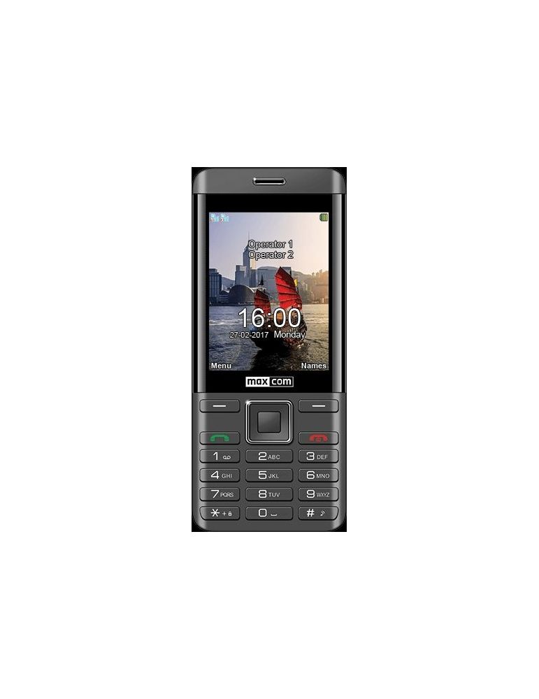 Telefon maxcom cu butoane 2.8 inch dual sim 2 mpix 16 gb 2g oem negru mm236 (include tv 0.5lei)