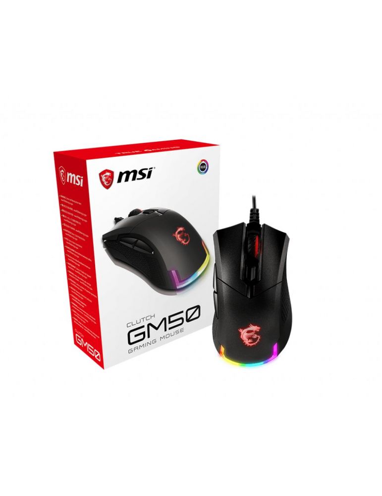 MSI CLUTCH GM50 mouse-uri Mâna dreaptă USB Tip-A Optice 7200 DPI