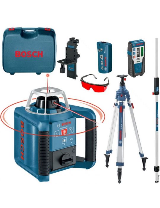 Bosch GRL 300 HVG Nivela laser rotativa + BT 300 Trepied + GR 240 Rigla Bosch - 1