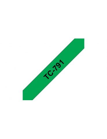 Brother TC-791 benzi pentru etichete Negru pe verde Brother - 2