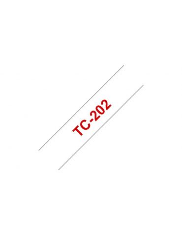 Brother TC-202 benzi pentru etichete Rosu pe alb Brother - 2