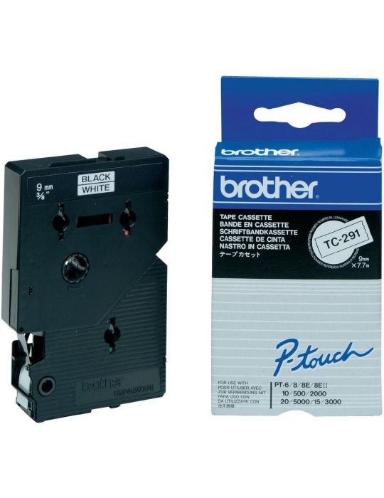 Brother TC-291 benzi pentru etichete Negru pe alb Brother - 1