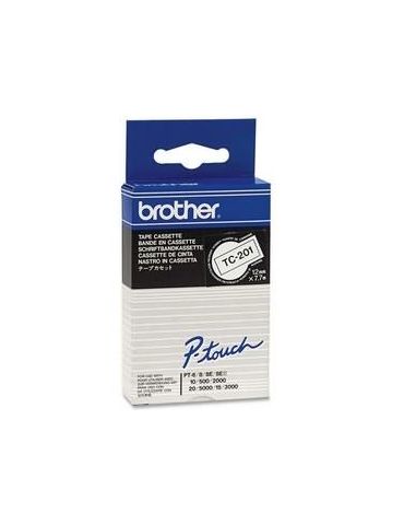 Brother TC-201 benzi pentru etichete Negru pe alb Brother - 1 - Tik.ro