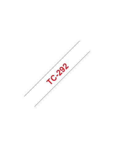 Brother TC-292 benzi pentru etichete Rosu pe alb Brother - 2