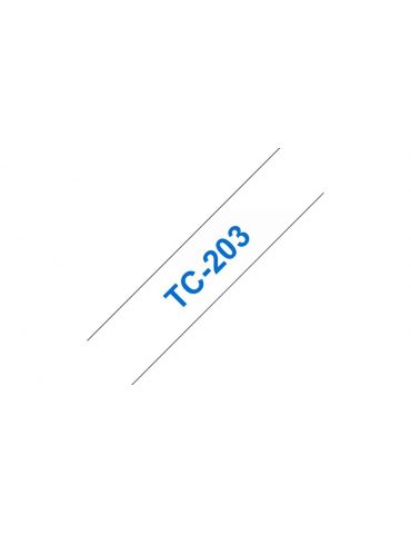 Brother TC-203 benzi pentru etichete Albastru pe alb Brother - 2