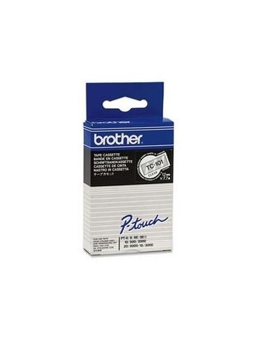 Brother TC-101 benzi pentru etichete Negru pe transparente Brother - 1 - Tik.ro