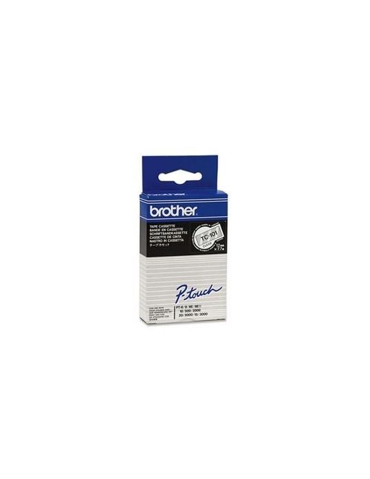 Brother TC-101 benzi pentru etichete Negru pe transparente Brother - 1