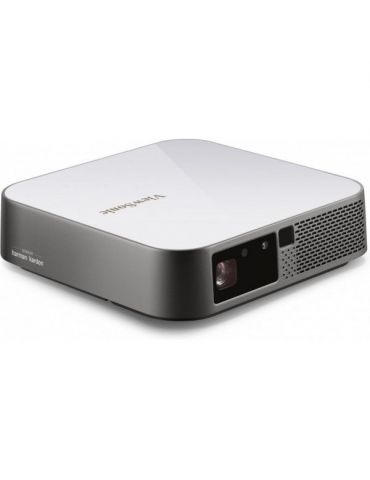 Viewsonic M2e proiectoare de date Proiector pentru distanță mică 1000 ANSI lumens LED 1080p (1920x1080) 3D Gri, Alb Viewsonic -  - Tik.ro