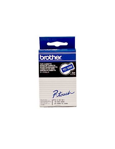 Brother TC-595 benzi pentru etichete Alb pe albastru Brother - 1 - Tik.ro