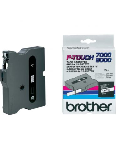Brother TX-211 benzi pentru etichete Negru pe alb Brother - 1 - Tik.ro