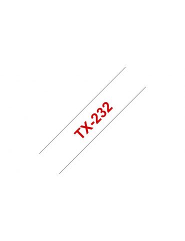 Brother TX-232 benzi pentru etichete Rosu pe alb Brother - 2