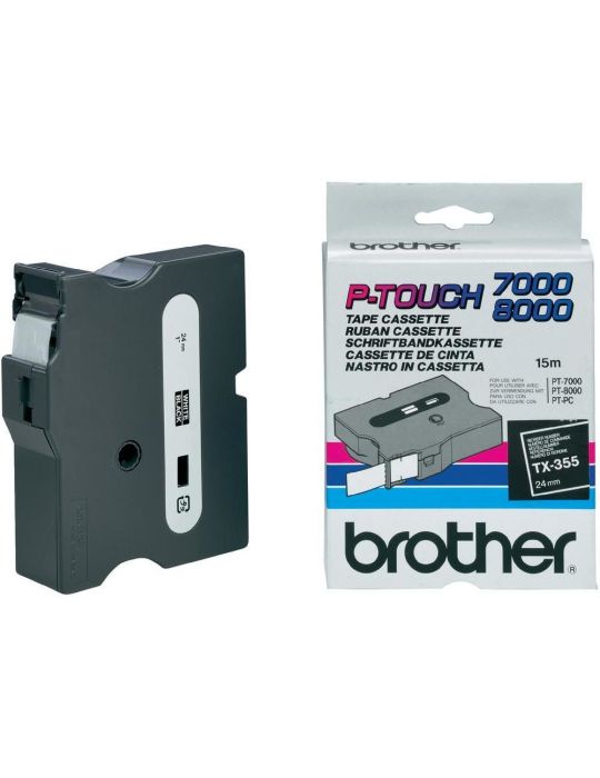 Brother TX-355 benzi pentru etichete Alb pe negru Brother - 2