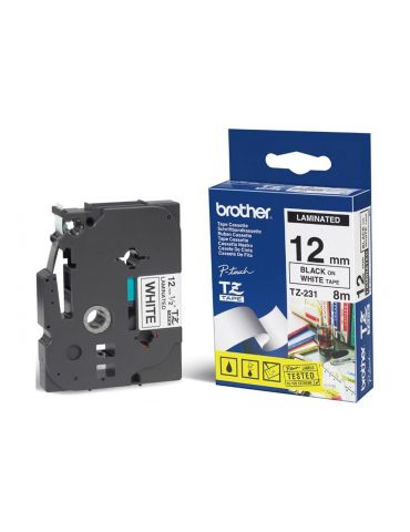 Brother TX-231 benzi pentru etichete Negru pe alb Brother - 1 - Tik.ro