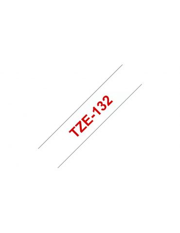 Brother TZe-132 benzi pentru etichete Roşu pe transparente Brother - 2