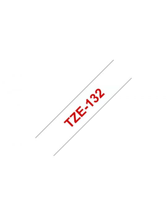 Brother TZe-132 benzi pentru etichete Roşu pe transparente Brother - 2