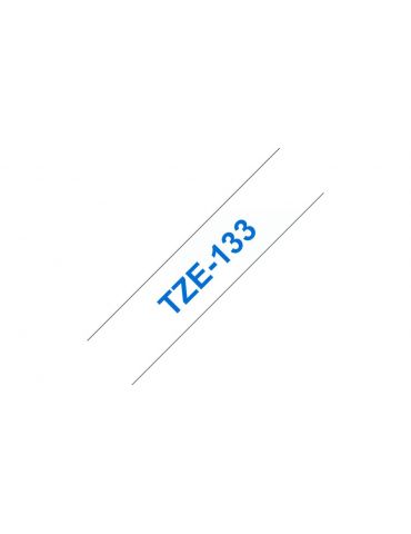 Brother TZe-133 benzi pentru etichete Albastru pe transparentă Brother - 2