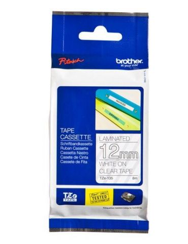 Brother TZe-135 benzi pentru etichete Alb pe transparente Brother - 1 - Tik.ro