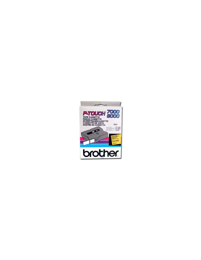 Brother TX-651 benzi pentru etichete Negru pe galben