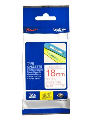 Brother TZe-242 benzi pentru etichete Rosu pe alb Brother - 1 - Tik.ro