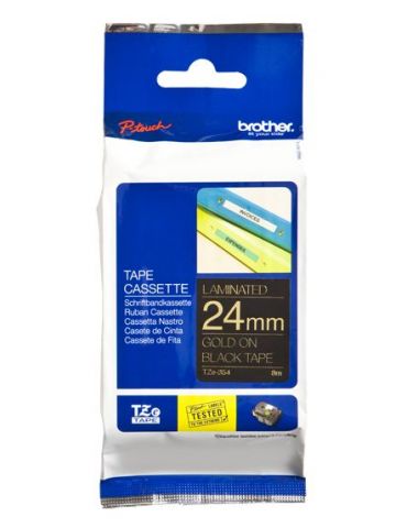 Brother TZe-354 benzi pentru etichete Aur pe negru Brother - 1 - Tik.ro