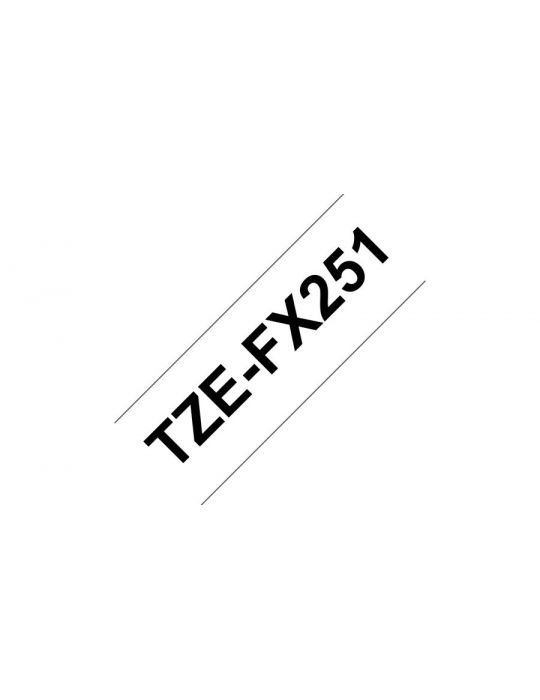 Brother TZe-FX251 benzi pentru etichete Negru pe alb Brother - 2