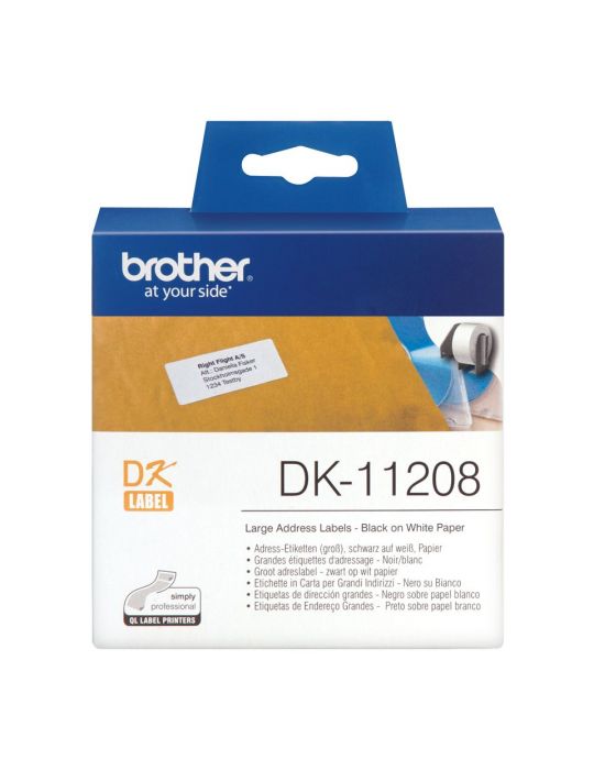 Brother DK-11208 benzi pentru etichete Negru pe alb Brother - 2