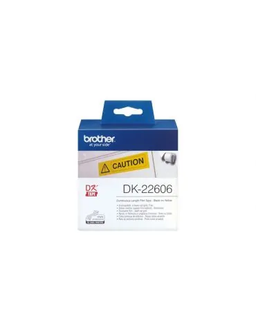 Brother DK-22606 benzi pentru etichete Negru pe galben Brother - 1 - Tik.ro